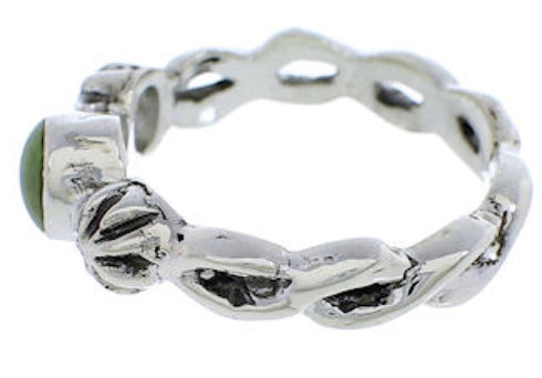 Genuine Sterling Silver Turquoise Southwestern Ring Size 6-1/4 UX33546